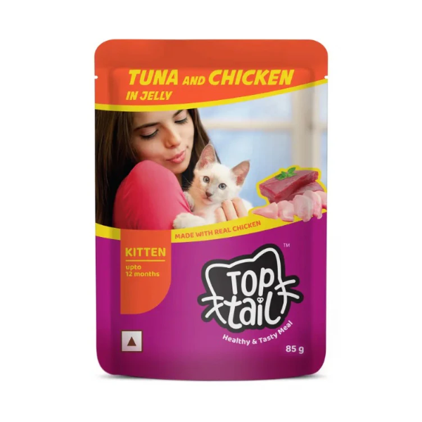 Top Tail Tuna & Chicken In Jelly Kitten Gravy Pouch