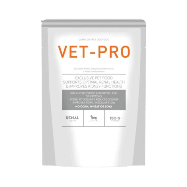 Vet Pro Renal Wet Gravy Food for Kidney Dysfunction Patient Dog to Improve The Quality of Life 150 Gms